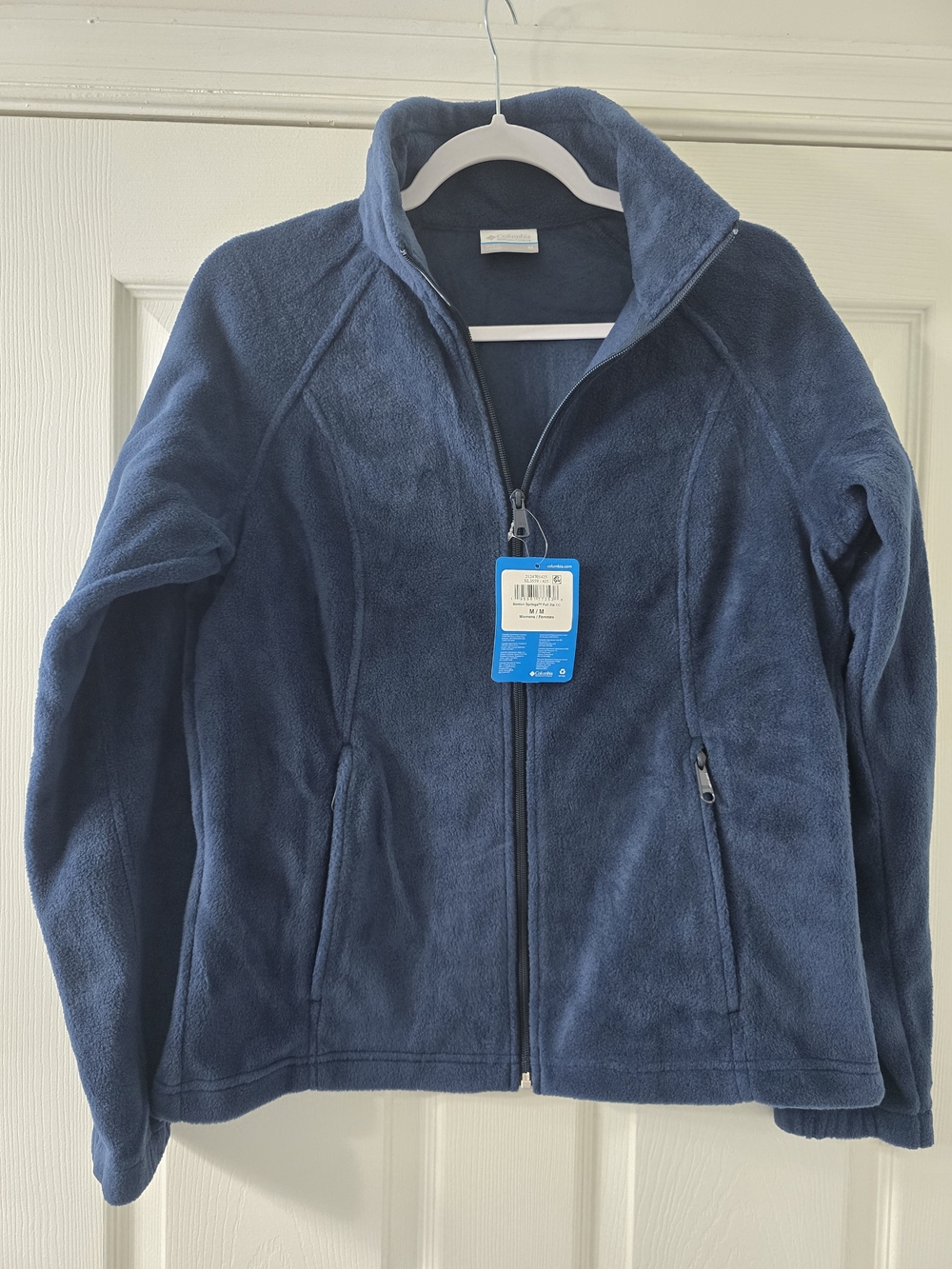 NWT Columbia Navy Blue Full-Zip Fleece Jacket - Medium